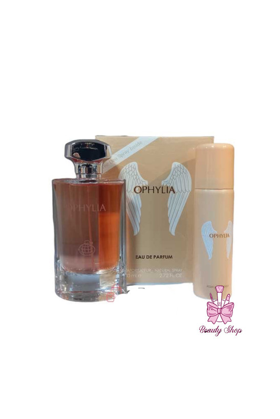 ادکلن اوفیلیا با اسپری فراگرنس ورد (رایحه المپیا) Fragrance World Ophylia