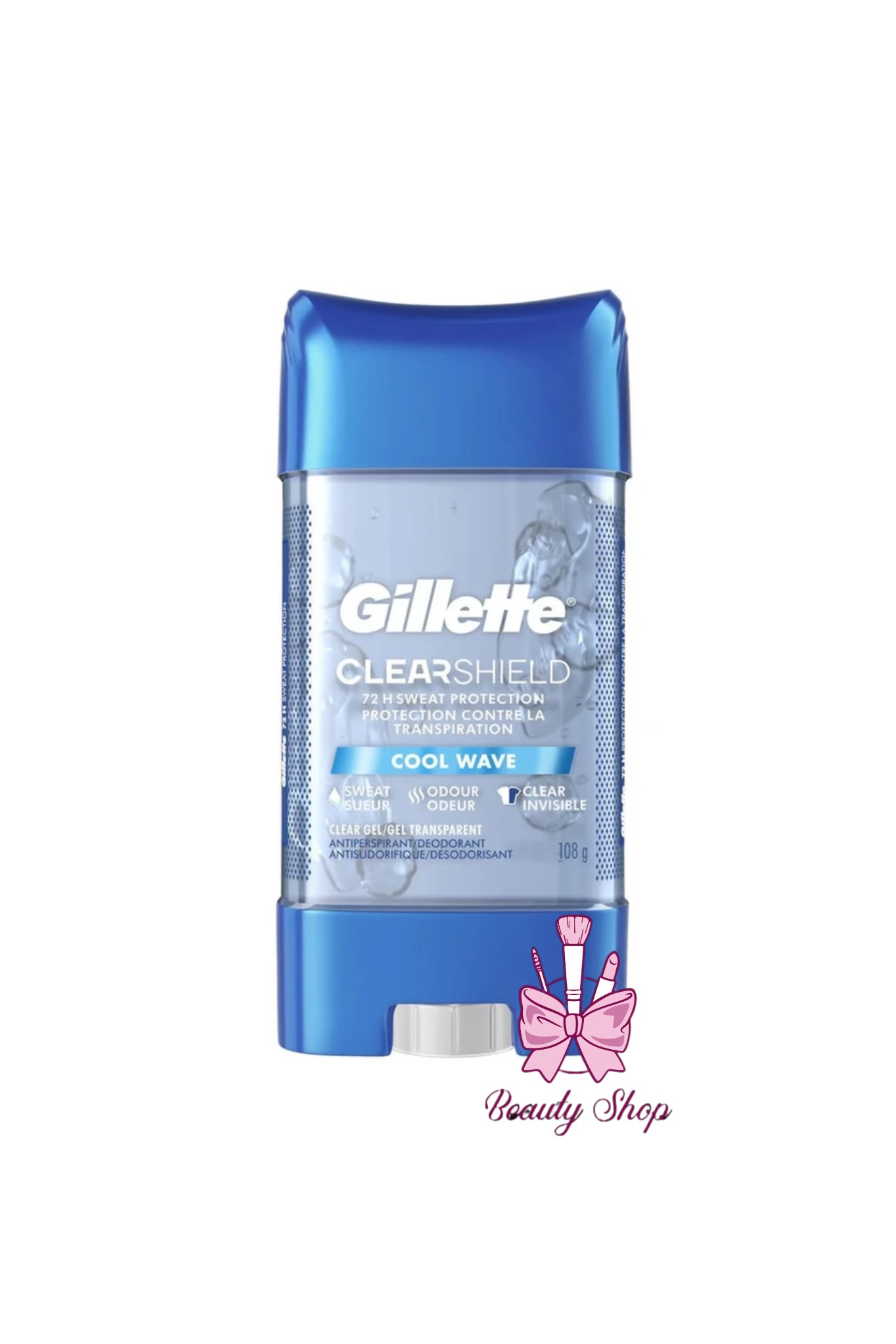 ژل شفاف ضد تعریق مردانه ژیلت مدل CLEAR SHIELD Cool Wave وزن ۱۰۷ گرم