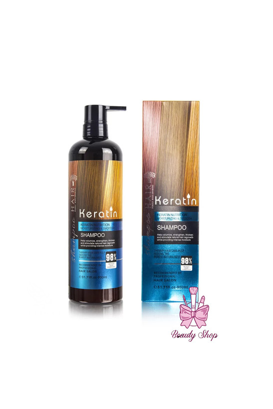 شامپو کراتین مدل hair shampoo keratin 98% حجم 900 میل