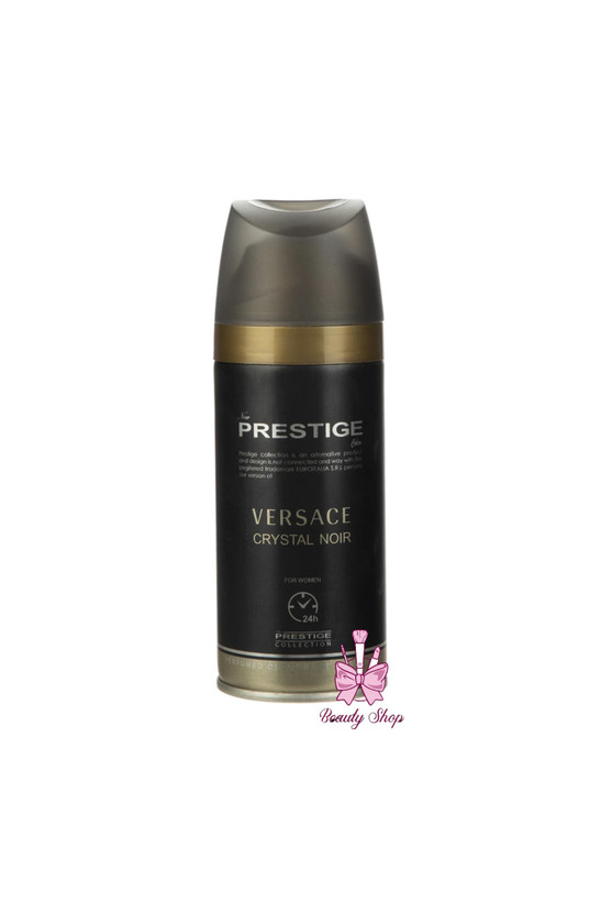 اسپری بدن زنانه پرستیژ مدل Versace Crystal Noir حجم 150میلی لیتر
